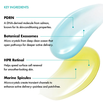 Dual-phase infusion texture – HPR Retinol, PDRN, and Exosomes blend for skin renewal